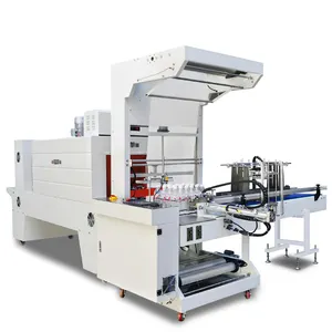 Automatic Packaging L Bar Sealer Label Printing Printer PVC Heat Tunnel Cup Water Bottle Cap Sleever Plastic Shrink Wrap Machine