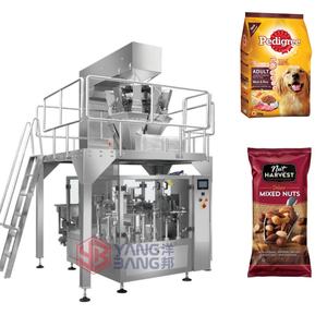 YB-210 automatique fermeture éclair Premade Doypack sac pochette nourriture pour animaux <span class=keywords><strong>chat</strong></span> <span class=keywords><strong>chien</strong></span> friandises remplissage Machine d'emballage - Product Image 1