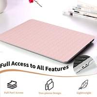 Casing Keras Kulit PU Plastik Elegan Grosir Kustom untuk MacBook Neo 13 Air 13.6 15.3 Pro 14 16 Inch M5 M4 M3 untuk Wanita