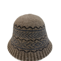 Vente directe d'usine Chapeau de pêcheur décontracté en laine mélangée à motif Fair Isle Chapeau façonnant pour l'hiver