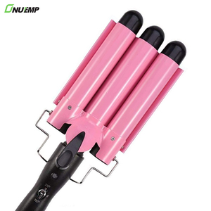 Secador <span class=keywords><strong>de</strong></span> pelo iónico portátil <span class=keywords><strong>de</strong></span> Tres barriles, alisador Waver, pantalla LED, calentador eléctrico PTC, alisador y rizador <span class=keywords><strong>de</strong></span> <span class=keywords><strong>aire</strong></span> caliente - Product Image 1