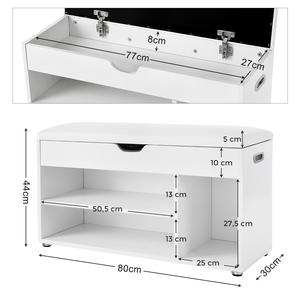 Vasagtravail — <span class=keywords><strong>meuble</strong></span> d'entrée multifonctionnel, étagère à chaussures, en bois, avec coussins, rangement moderne - Product Image 6