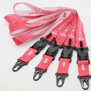 Custom Woven Fabric Neck Strap Heavy Duty Quick Release Buckle Metal Hook Keychain <b>Lanyards</b> Jacquard <b>Lanyards</b> - Product Image 1