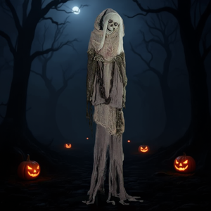 Decorazione di Halloween, Figura di Scheletro Alta 1,8 Metri in Plastica, Accessorio per Esterni - Product Image 2