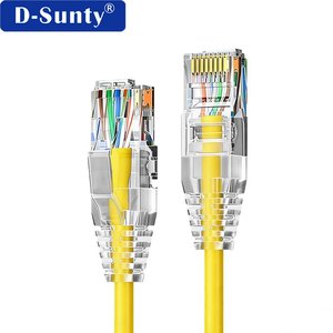 สายเคเบิลอีเธอร์เน็ต Cat6a Slim UTP ทองแดงกลม 23AWG หัว RJ45 ความเร็วสูง สำหรับเชื่อมต่อ LAN ในศูนย์ข้อมูลและแร็คเซิร์ฟเวอร์ - Product Image 2