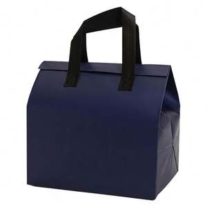 Petit sac isotherme en non-tissé recyclé, sac à lunch laminé, sacs isothermes - Product Image 3