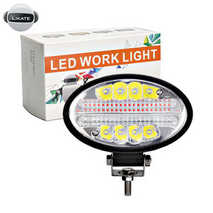 Camions puissant ovale de 6 pouces led hors route 4x4 lumière de conduite de travail pour 144W double couleur flash stroboscopi - Product Image 1