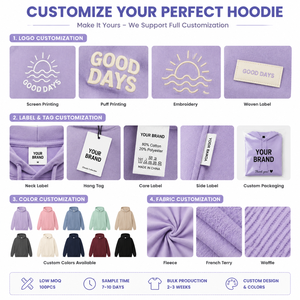 Sudadera con capucha personalizada para mujer, 100% algodón, hombros caídos, con logo impreso, manga larga, estilo oversized. - Product Image 5