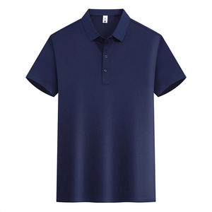 Polo Shirt Short Sleeve Solid Color Polyester Moisture Wicking Daily Wear - Product Image 2