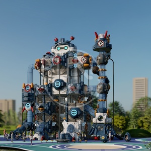 Toboggan aquatique modulaire intégré robuste et personnalisable, conçu par des professionnels, pour les parcs aquatiques de grande envergure et les loisirs commerciaux d'été - Product Image 3