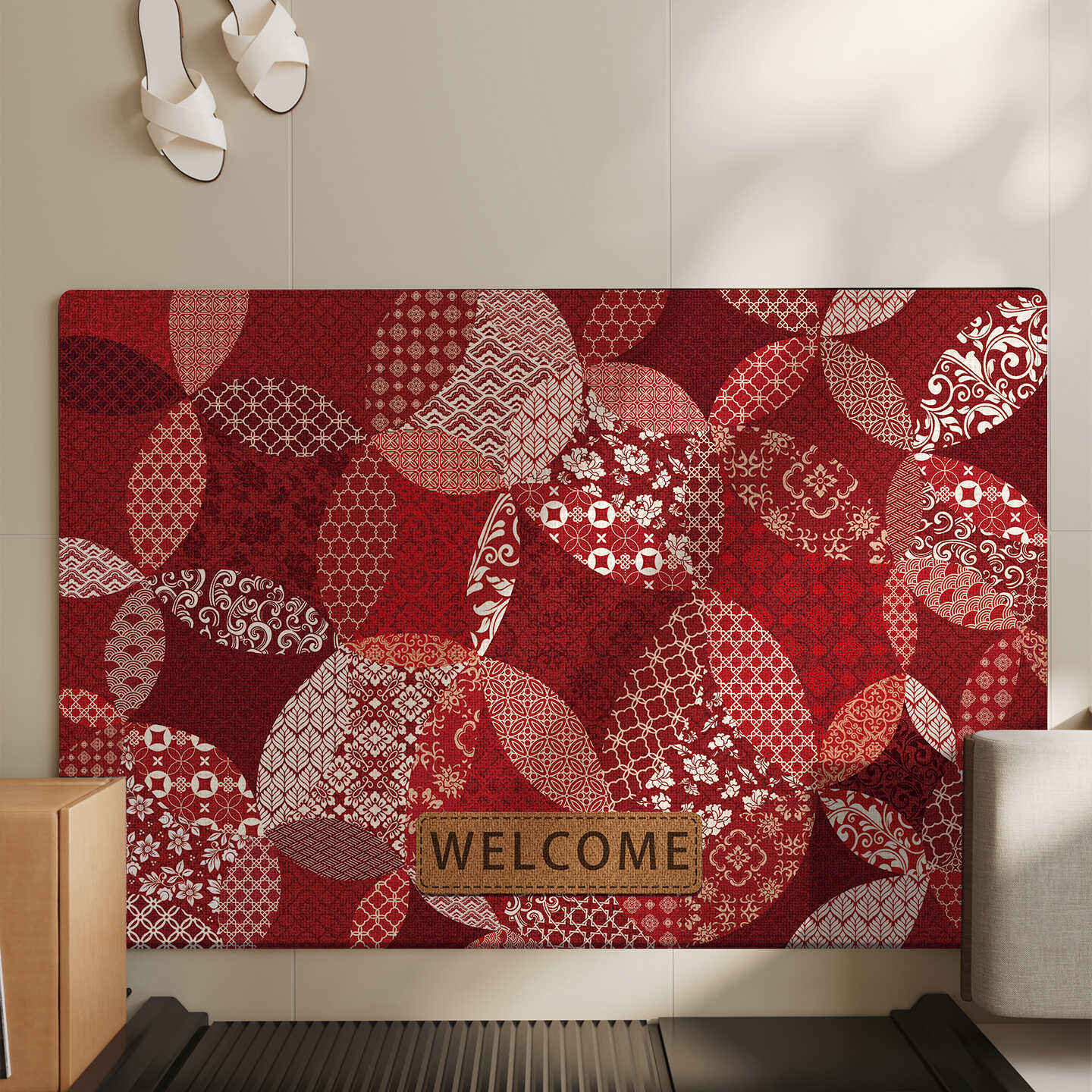 Motif Crimson, bonheur accueillant.