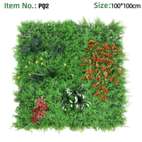 Panneau mural vertical en plantes artificielles tropicales de type fougère, 100x100cm, pour aménagement extérieur et intérieur, hôtels, aménagement paysager et terrasses, OEM ODM