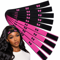 Bandeau élastique pour cheveux avec logo personnalisé pour perruque sans colle, bande de fusion réglable antidérapante, vente en gros