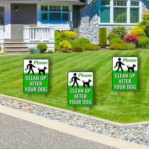 Köpek atığı sağlık için bir tehdittir lütfen açık tabela tabelasından sonra temizleyin lütfen evcil hayvanınızdan sonra temizleyin - Product Image 6