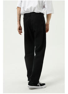 جينز أبيض مستقيم مخصص جينز بسيط أساسي للرجال بنطلون ضيق للرجال قماش سيلفيدج للرجال - Product Image 6