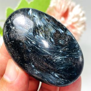 Cristal de Astrophyllite al por Mayor, Cristal de Palma Curativo Natural Pulido, Piedra de Bolsillo de Forma Ovalada para Decoración del Hogar Única y Regalos Navideños - Product Image 4