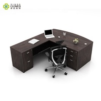 Bureau en bois personnalisé en forme de L, Table de bureau moderne
