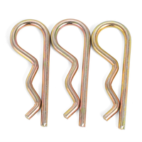 Goupilles à ressort de type R DIN 11024, acier galvanisé, clips de type R, goupille à ressort de type R, goupilles d'attelage de remorque en forme de R, attaches