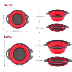 Ensemble d'égouttoirs en silicone avec logo personnalisé OEM ODM, panier de drainage de cuisine réutilisable - Product Image 3