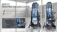 Aspirateur industriel V3 avec filtre HEPA H13, extracteur de poussière, auto-nettoyant, compresseur d'air