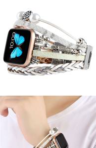 สายนาฬิกาข้อ<span class=keywords><strong>มือ</strong></span>โลหะถักแบบแฟชั่น สไตล์กำไลข้อ<span class=keywords><strong>มือ</strong></span> ใช้ได้กับสมาร์ทวอทช์ขนาด 38 40 41 42 44 45 49 มม. สำหรับผู้หญิง - Product Image 3