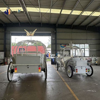Chariot de transport de mariage personnalisé, forgé à la main, grand, électrique, en forme de citrouille, multi-places, avec décoration papillon, vente en gros d'usine