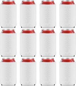 Refroidisseur de canettes en néoprène vierge isotherme, réutilisable et personnalisable, pour la vente en gros et le bricolage, idéal pour les fêtes, mariages, plage, camping et activités de plein air - Product Image 1