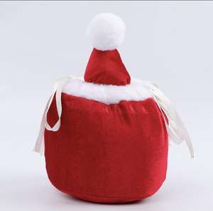 Sac cadeau de noël en velours de <span class=keywords><strong>renne</strong></span>, sac en bois doré avec cordon de serrage, panier monogramme, sacs cadeaux de noël, nouvelle collection - Product Image 1