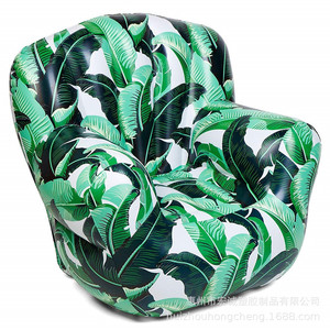 <b>Inflatable</b> <b>Sofa</b> Palm Tree Design 103x104cm Outdoor Air Chair Tropical Style Adult Use Environmentally Friendly PVC - Product Image 1