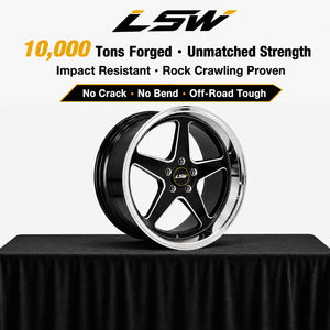 ล้อออฟโรด LSR690F ขนาด 20 22 24 26 นิ้ว ขอบลึก 5 ก้าน สีดำขัดเงา ขอบขัดเงา สำหรับรถ 4x4 SUV ราคาขายส่ง - Product Image 3