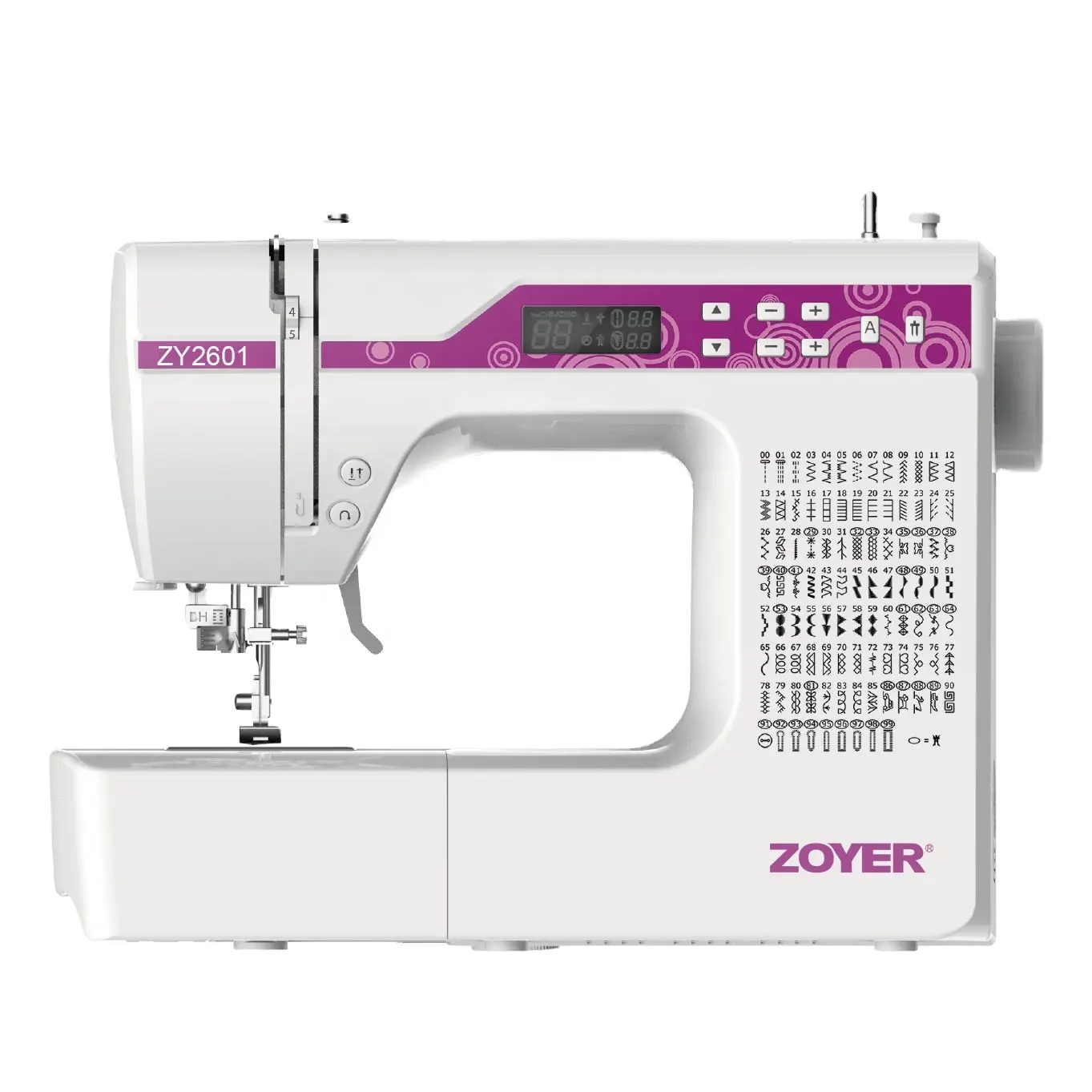 ZY2601 Zoyer macchina da cucire domestica 200 modelli mini macchina da cucire elettronica