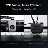 Imprimante 3D FDM industrielle K1 MAX nouvelle génération, haute vitesse, impression rapide IA, double refroidissement, 350 mm/s, ABS, WiFi, garantie 1 an