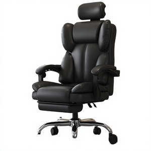 High Back Leather Contemporary Ergonomic Lift <b>Chair</b> with Adjustable <b>Reclining</b> and -Footrest - Product Image 3