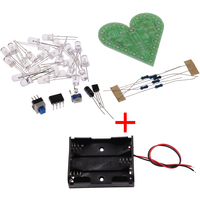 Kit de bricolage Lampe respirante en forme de cœur Kit LED respirant DC 4V-6V Rouge Blanc Bleu Vert Production électronique DIY pour l'apprentissage