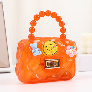 Schattige Portemonnee Slot Knop Kleine Vierkante Handtassen Voor Kinderen Meisjes Bloem Kinderen Schouder Crossbody Tassen Goedkope Groothandel - Product Image 6