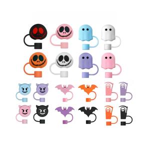En gros Personnalisé 3d 10mm Silicone Matériel Halloween <span class=keywords><strong>Paille</strong></span> Couvre Cap <span class=keywords><strong>Paille</strong></span> Topper - Product Image 2
