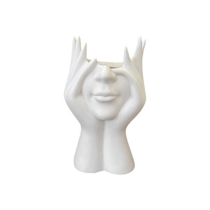 Face Art Design Cosmetic Brush Holder Plastic Makeup Organizer For <b>Dressing</b> <b>Table</b> Desktop Storage Pen Stand - Product Image 5