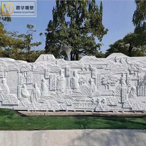 Mural de Mármol Tallado en Piedra Jiahua, Estilo Chino, Decoración Duradera para Jardín Exterior - Product Image 5