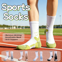 Chaussettes de sport personnalisées en maille respirante, anti-humidité, avec soutien de la voûte plantaire, amortissantes, antidérapantes, pour le basketball et la course à pied