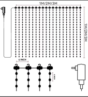 Lumières de rideau intelligentes 6,6x6,6 pieds, 400 LED avec contrôle par application, synchronisation musicale dynamique DIY pour la chambre à coucher, fond de mur, Halloween, Noël