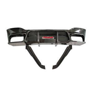 Difusor de Parachoques Trasero Inferior de Carbono para <span class=keywords><strong>BMW</strong></span> F90 <span class=keywords><strong>M5</strong></span> Competition <span class=keywords><strong>CS</strong></span> 2017-2023, Alerones Laterales con Luz de Freno LED - Product Image 2