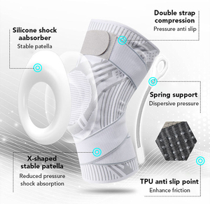 Genouillère de protection sportive en tricot 3D, élastique, respirante, anti-collision, avec ressort, pour le <span class=keywords><strong>volleyball</strong></span> - Product Image 2