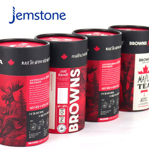 Tube en carton artisanal rond personnalisé avec couvercles Boîtes d'emballage en tube de papier imprimé pour tube de bougie - Product Image 3