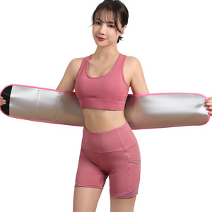 Sabuk olahraga Sauna wanita, ikat pinggang ion perak kantung lilit perut lembut latihan langsing - Product Image 3