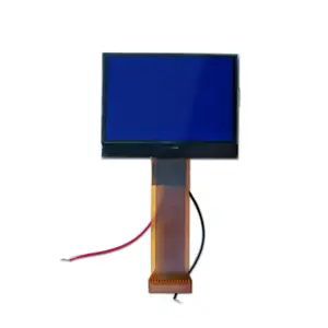 Modul Lcd STN Biru Monokrom Lcd Panel 128X64 Dots Cog Tampilan Grafis dengan Led Putih Lampu Latar