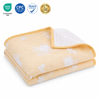 Couverture personnalisée en gaze pour bébé, imprimé ours, douce, en mousseline suisse à pois, 4 couleurs, cadeau de naissance pour berceau, vente en gros
