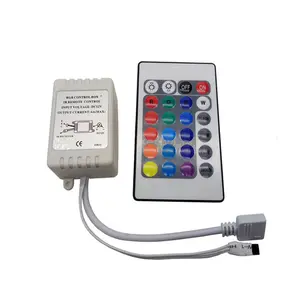 DC12V 24键红外遥控RGB发光二极管控制器，用于RGB发光二极管条形灯迷你控制器