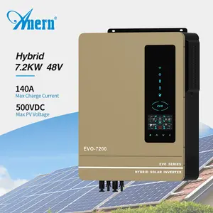 Anerrn Factory 4.2kva 6.2kva 7.2kva 8.2kva 10.2lva Entrada Pv 220vac 48V Inversor solar híbrido monofásico