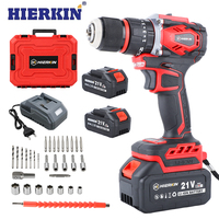 HIERKIN personnalisé : Coffret d'outils, perceuse électrique sans fil au lithium, perceuse à main électrique, perceuse de sol électrique