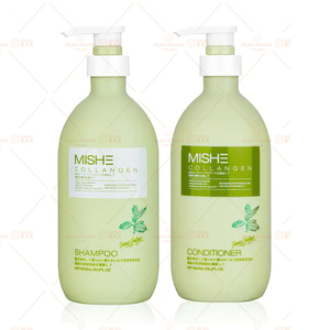 Huati Sifuli MISHE 800ml Venta al por Mayor OEM ODM Champú y Acondicionador Reparador de Cabello Dañado con Menta, Árbol de Té y Colágeno Nutritivo - Product Image 1